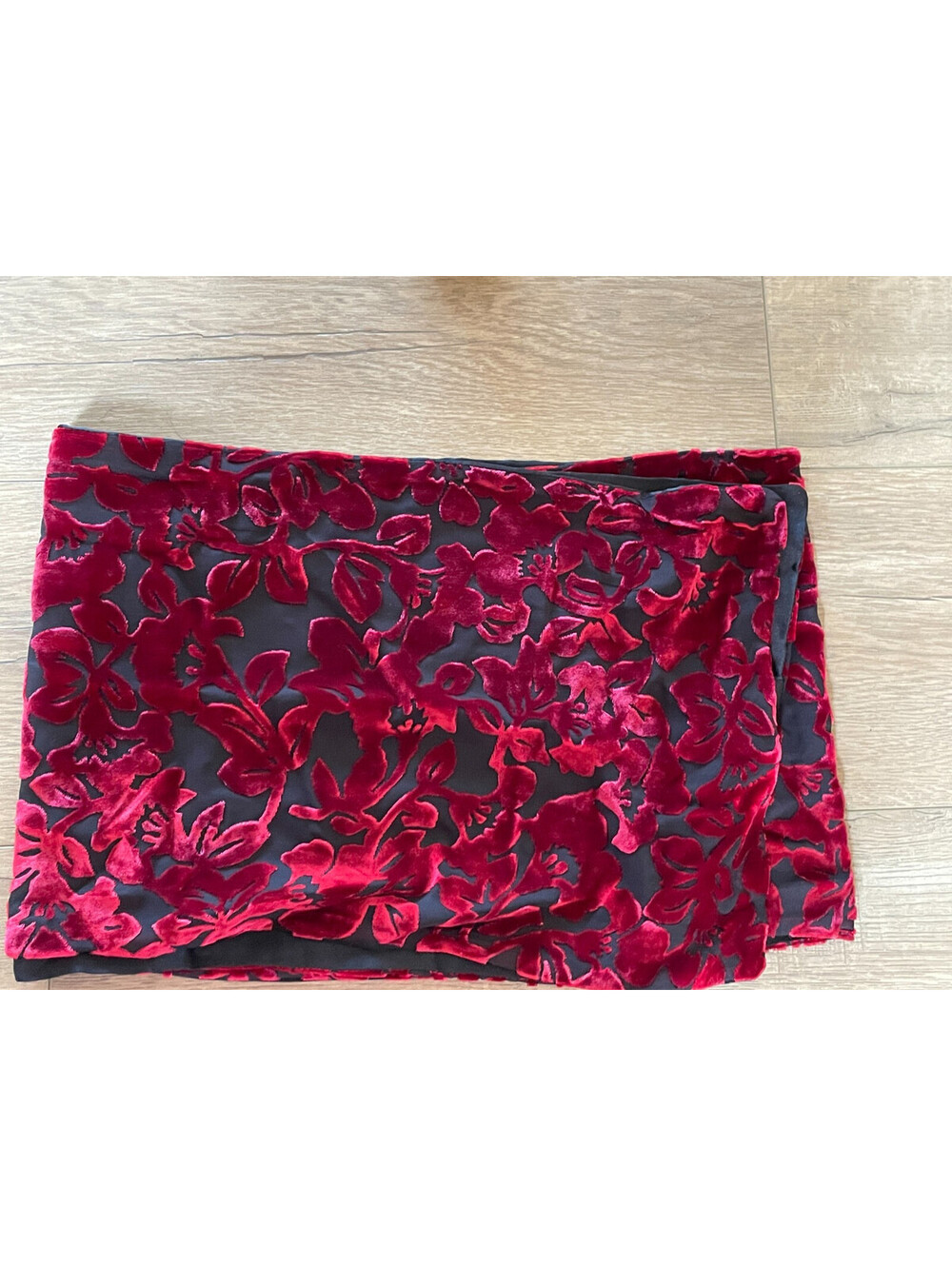 Cache Red & Black Floral Scarf Flowers Floral Design